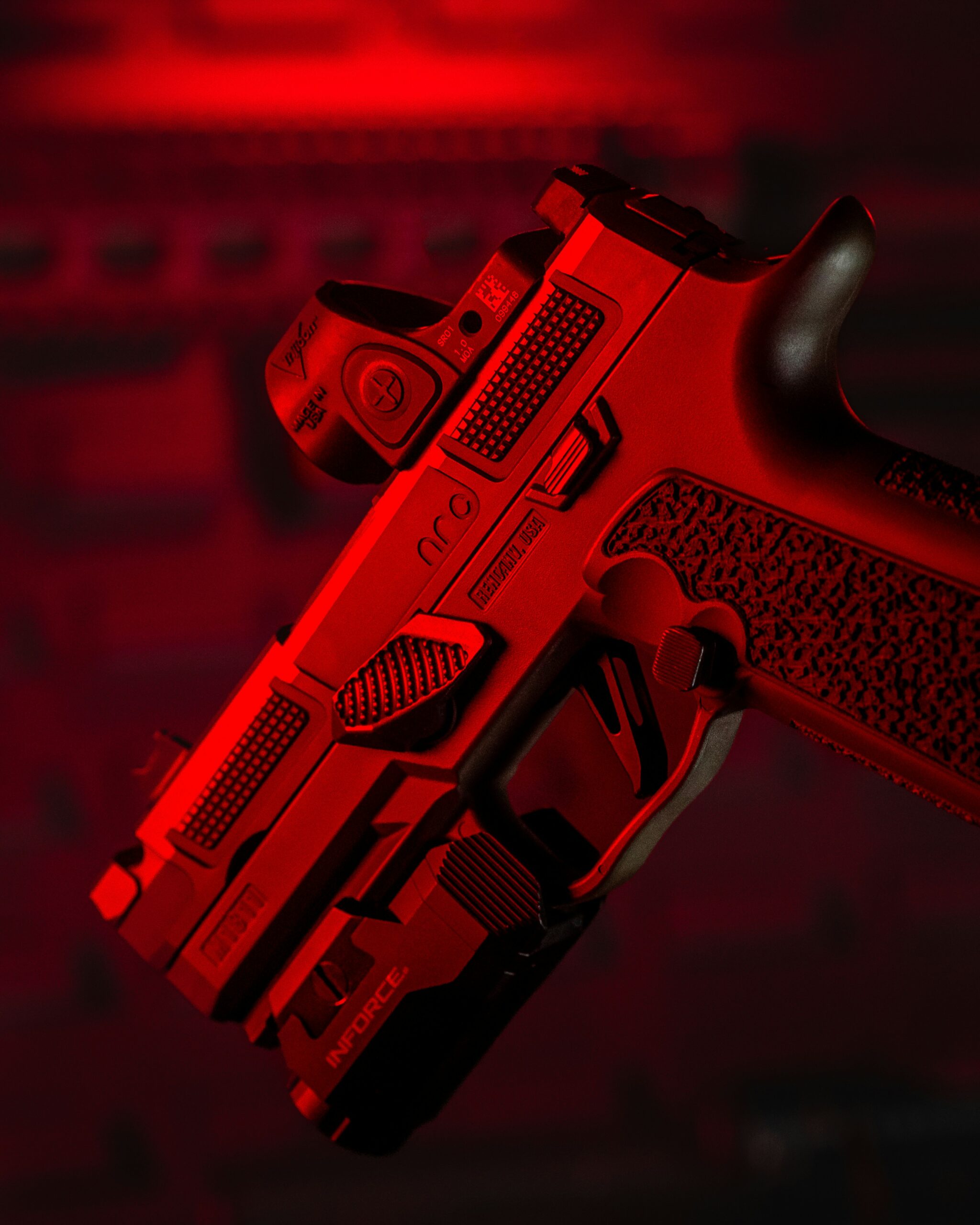 Handgun with light and optic